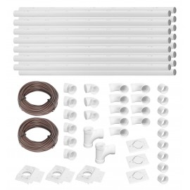Installation Kit for Central Vacuum - 3 Inlets - 75' (23 m) Piping - with Accessories