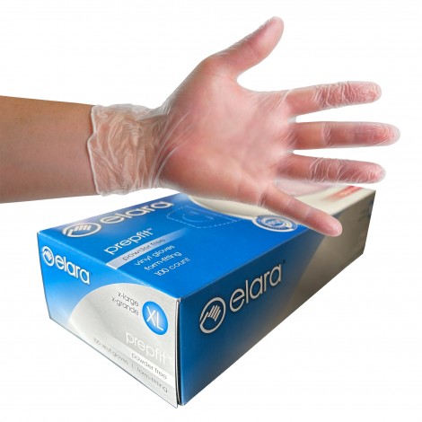 Extra-large Vinyl Gloves - Latex Free - Clear - Powder Free - Pack of 100