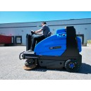 Industrial Ride-On Sweeper Machine JVC59SWEEPN from Johnny Vac - 59" (1498 mm) Cleaning Path - Battery & Charger Included