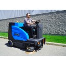 Industrial Ride-On Sweeper Machine JVC59SWEEPN from Johnny Vac - 59" (1498 mm) Cleaning Path - Battery & Charger Included