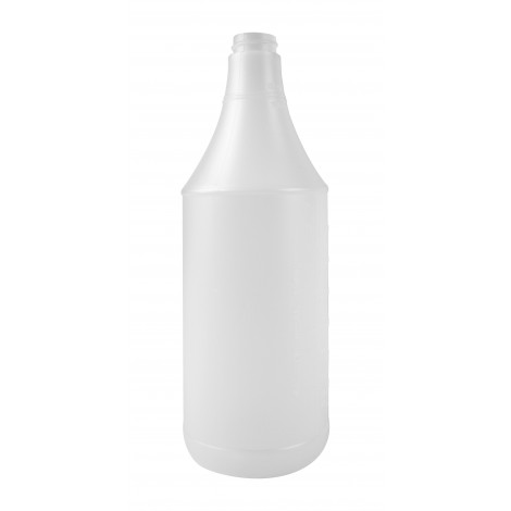 Round Plastic Bottle - 32 oz (909 ml) - White