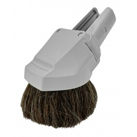 Brosse combinée pour divan et épousseter - en crin de cheval - 1 1/4 - couleur grise