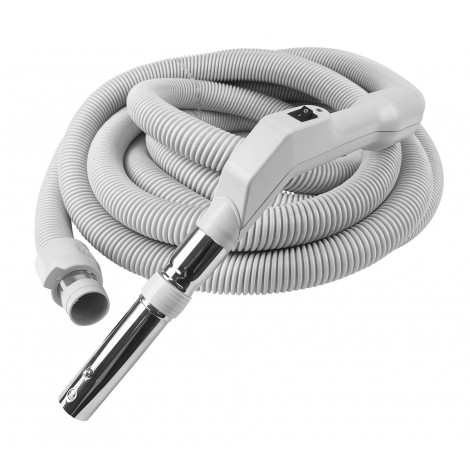 HOSE ASSY CENTRAL 24V 1 3/8"X25' W BUTTON GREY