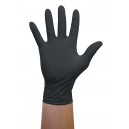 Gants jetables en nitrile - médium - 5 mm - sans poudre - texturés - Bold - noir - Aurelia 73997 - boîte de 100