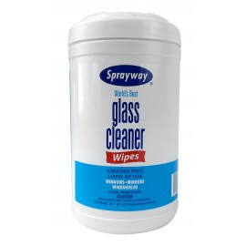 Glass Cleaner Wipes - Ammonia Free - Sprayway - 40 Wipes 10" x 12"