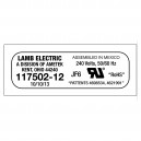 MOTEUR LAMB TANGENTIEL 3F 7.2" 240V