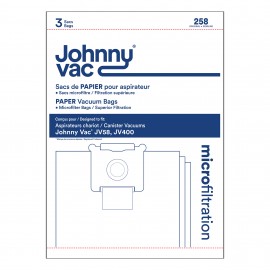 Paper Bag for Johnny Vac Vacuum Models JV58 and JV400 - Pack of 3 Bags