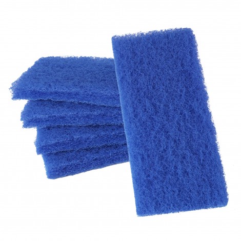 Tampons utilitaires - 4'' x 10'' (10,1 cm x 25,4 cm) - bleu - paquet de 5