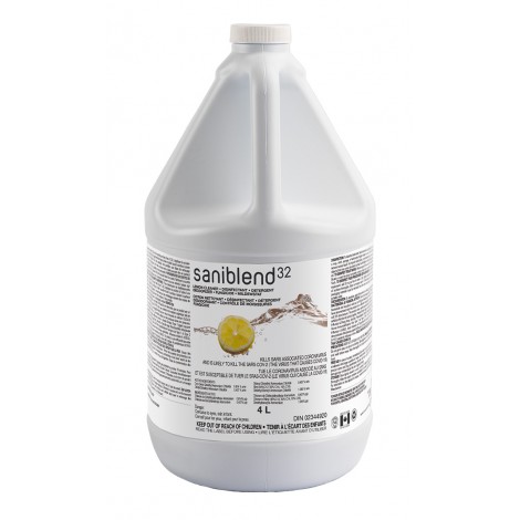 Saniblend 32 - Cleaner - Deodorizer - Disinfectant - Concentrated - Lemon - 1.06 gal (4 L) - Safeblend S32L G04 - Disinfectant