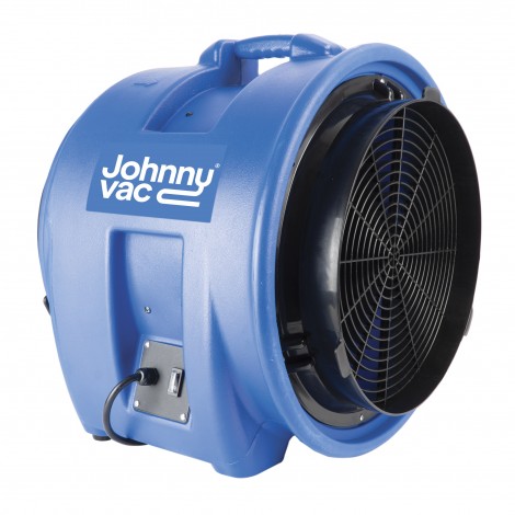 Ventilateur /souffleur / séchoir de plancher industriel - Johnny Vac - diamètre du ventilateur 16" (40,6 cm) - moteur scellé - 1 vitesse - avec poignée - bleu