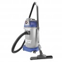 Aspirateur commercial sec et humide - capacité de 25 L (8 gal) - boyau 2,5 m (8'') - manchons en métal - brosses et accessoires inclus - hauteur 74 cm (29") - réservoir 33 cm (13")  - base 41 cm (16") - Ghibli AS27