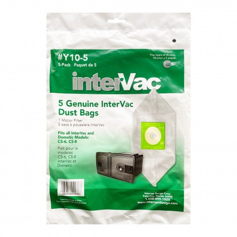 HEPA BAG INTERVAC  CS6,CS8 PK 5 +1 FILTER