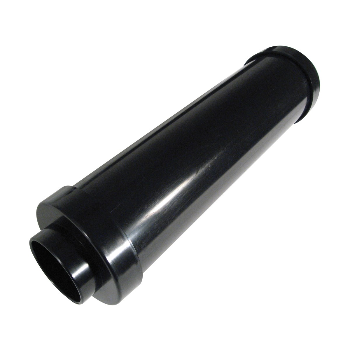 12" LONG EXHAUST MUFFLER FITTING FOR CENTRAL VAC BLACK