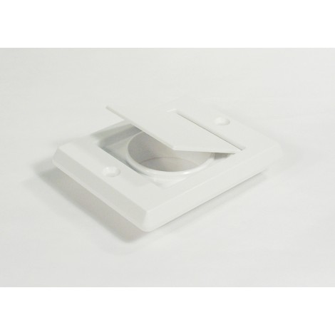 EXHAUST VENT CAP - FITTING FOR CENTRAL VAC - WHITE