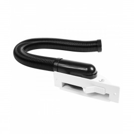 Automatic Dust Pan for Central Vacuum - White - With Flexible Hose and Installation Kit Included