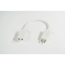 10" PIGTAIL ELECTRIC CORD (M/F) - WHITE