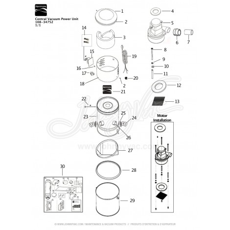 Kenmore Central Vacuum Kit 108-34752