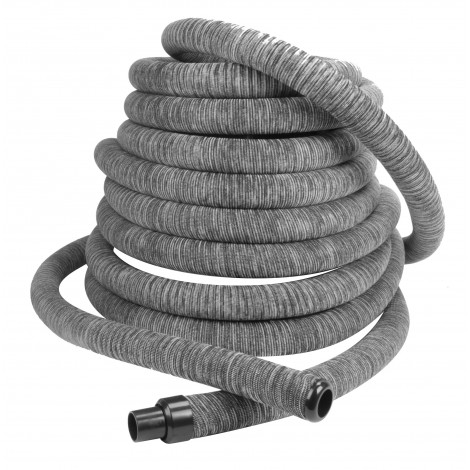 Hose for Central Vacuum - 30' (9 m) - with Grey Hose Cover - Rapid Flex - Hide-A-Hose HS500103P