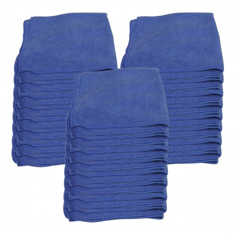 Chiffon en microfibre tout usage - JS1616BU25 - 16" X 16" (40,6 cm X 40,6 cm) - bleu