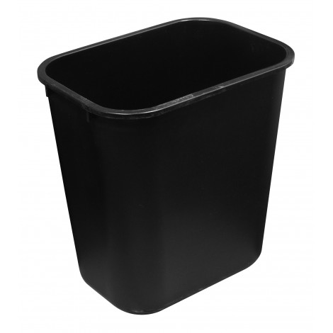 Office Trash Can / Bin - Wastebasket - 1.6 gal (6 L) - Black