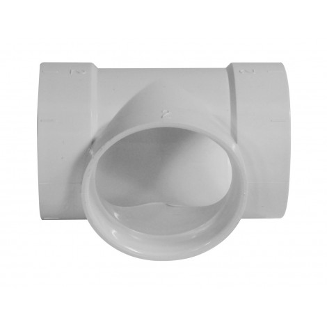 Short Elbow Special "T" Shape - for Central Vacuum Installation - White - Hayden 765502SW